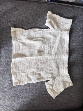 Ambiance White Smocked off shoulder Top
